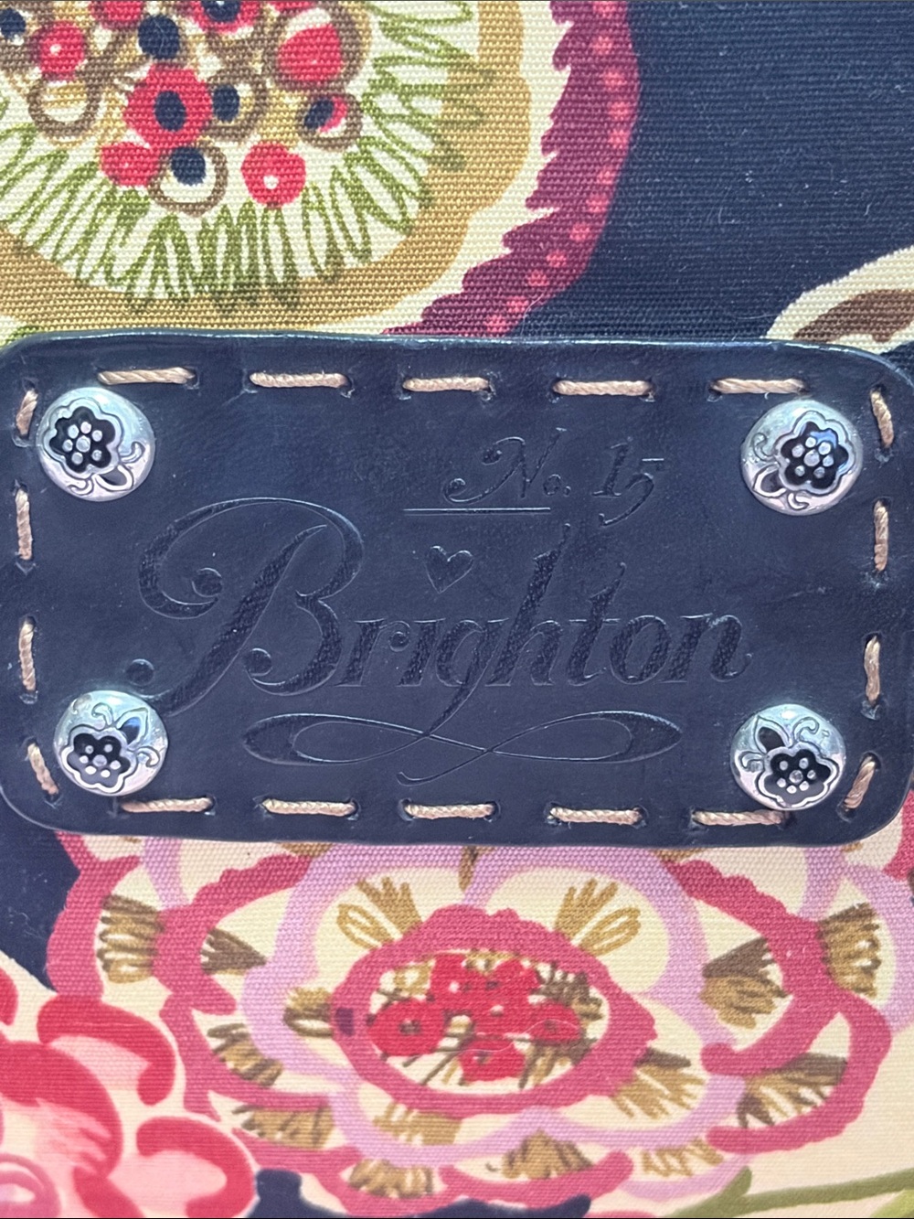 Brighton Floral Shoulder Bag in Black, Pink and Green - Picture 2 of 12
